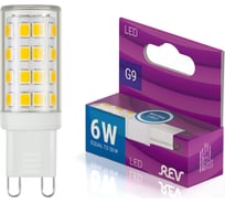 Светодиодная лампа REV JCD G9 6W, 4000К 32384 6