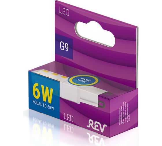 Светодиодная лампа REV, JCD G9 6W, 2700К 32383 9