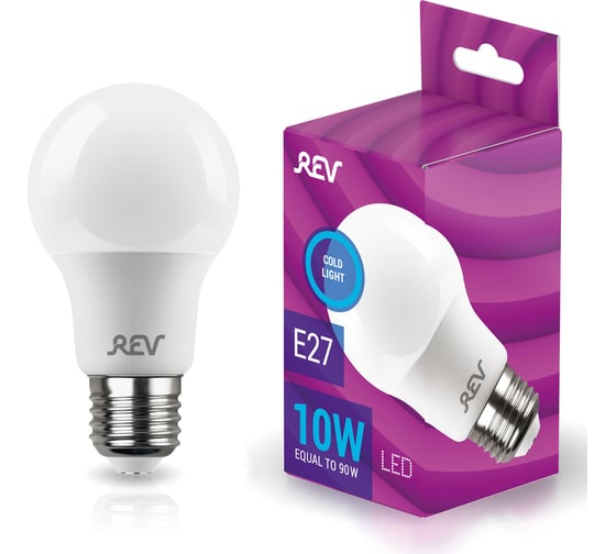 Светодиодная лампа REV A60 Е27 10W, 6500K, дневной свет 32528 4 1