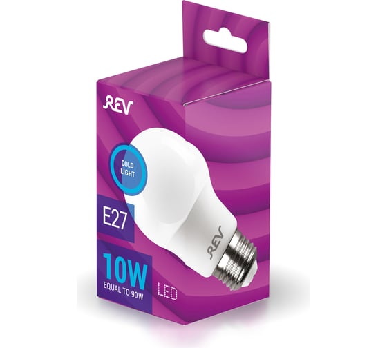 Светодиодная лампа REV A60 Е27 10W, 6500K, дневной свет 32528 4