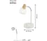 Настольная лампа Rivoli 7002501 Naturale T1 WT 1хE14 40W Б0038095 7