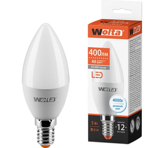 Лампа WOLTA LED 25SC5E14