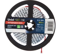 Гибкая светодиодная лента Uniel катушка 5м ULS-2835-168LED/m-10mm-IP20-DC24V-14W/m-5M-6500K UL-00005873