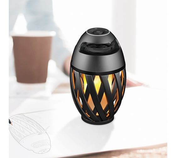 Декоративный светильник Artstyle с имитацией пламени, с беспроводной bluetooth-колонкой TL-160B