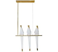 Подвесной светодиодный светильник Moderli birds 3 led 18w золотой с белым V3072-3PL