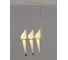 Подвесной светодиодный светильник Moderli birds 3 led 18w золотой с белым V3072-3PL 3