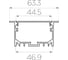 Комплект алюминиевого профиля Ledcraft с экраном и заглушками LC-LPV3263M44-2 1617000041 2