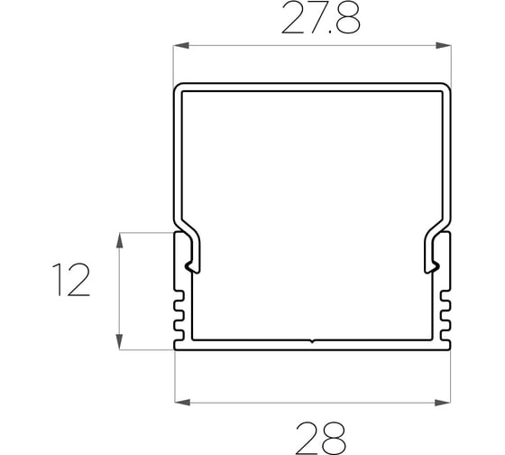 Комплект алюминиевого профиля Ledcraft с экраном и заглушками LC-LP1228M1728-2 1617000031