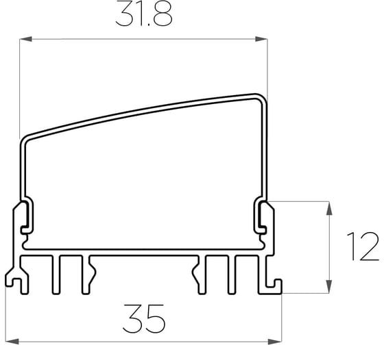 Комплект алюминиевого профиля Ledcraft с экраном и заглушками LC-LSS1236M36T-2 1617000022