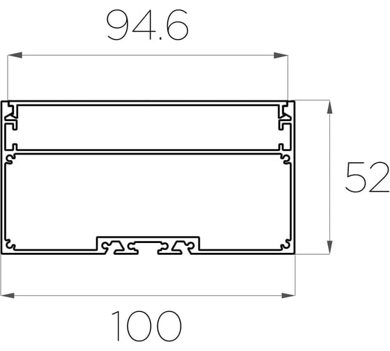 Комплект алюминиевого профиля Ledcraft с экраном и заглушками LC-LP50100M94-2 1617000157