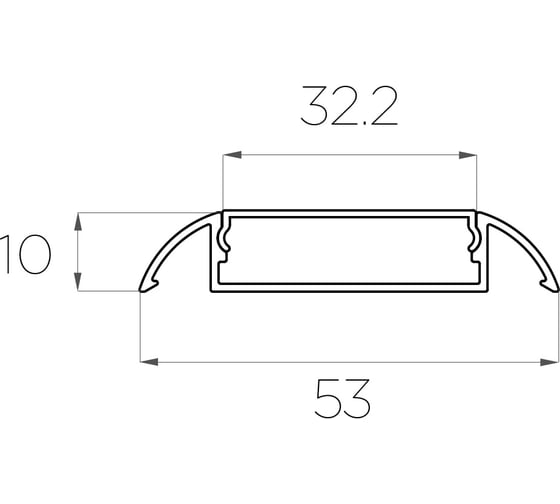 Комплект алюминиевого профиля Ledcraft с экраном и заглушками LC-LPP1053M34-2 1617000090