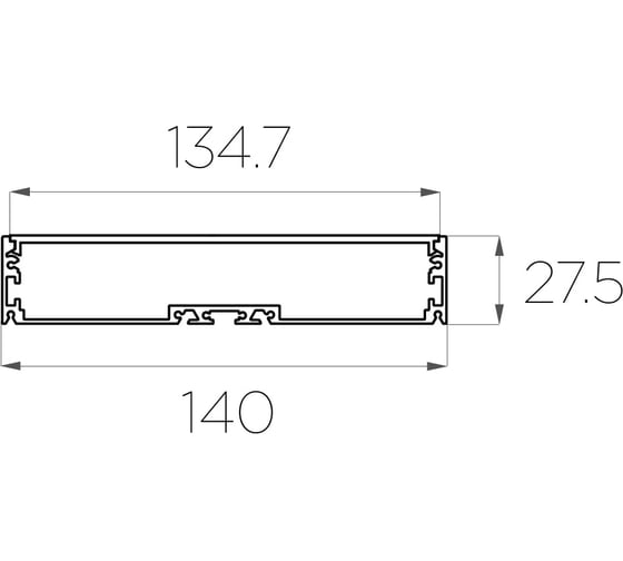 Комплект алюминиевого профиля Ledcraft с экраном и заглушками LC-LP27140M135-2 1617000155