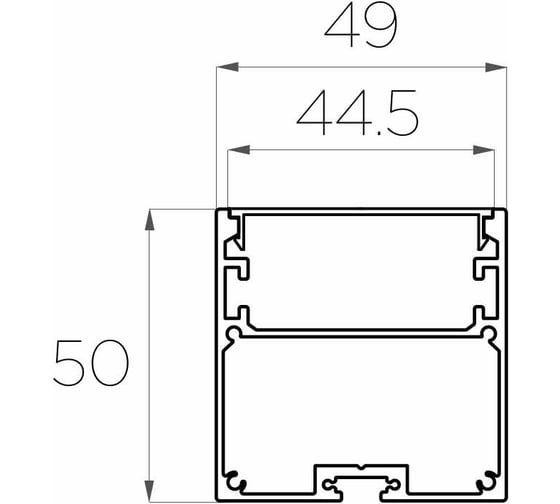 Комплект алюминиевого профиля Ledcraft с экраном и заглушками LC-LP5050M44-2 1617000038