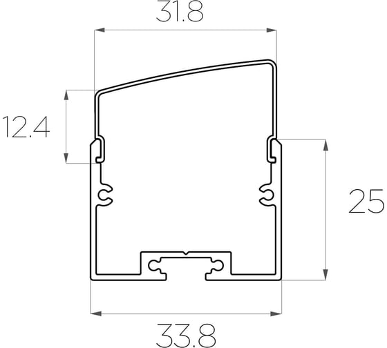 Комплект алюминиевого профиля Ledcraft с экраном и заглушками LC-LP2534M36T-2 1617000072