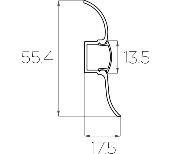 Комплект алюминиевого профиля Ledcraft с экраном и заглушками LC-LPL1650M16-2 1617000029