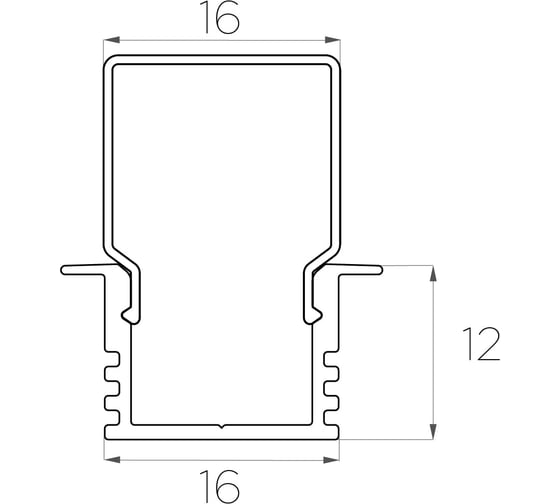 Комплект алюминиевого профиля Ledcraft с экраном и заглушками LC-LPV1222M1716-2 1617000015