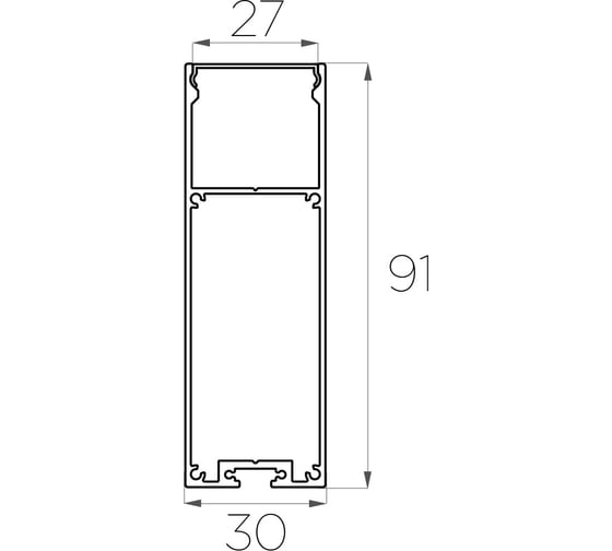 Комплект алюминиевого профиля Ledcraft с экраном и заглушками LC-LP9030M30-2 1617000147