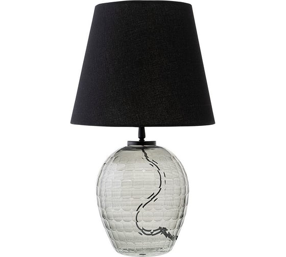 Настольная лампа Bergenson Bjorn Mirage, 19х19 см с черным абажуром BB0000557