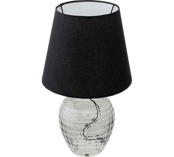 Настольная лампа Bergenson Bjorn Mirage, 19х19 см с черным абажуром BB0000557