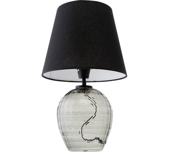 Настольная лампа Bergenson Bjorn Mirage, 19х19 см с черным абажуром BB0000557