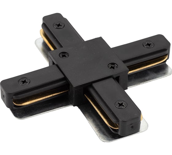 Соединитель для шинопровода DENKIRS X-образный DK Track Black TR1104-BK