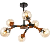 Потолочная люстра ALMA LIGHT e27 6x60w темное дерево, ALC00038BG-MK1-E27.6x60W