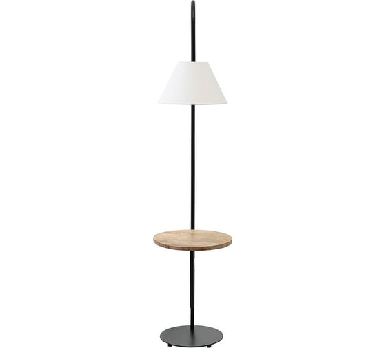 Торшер Bergenson Bjorn Maury, 40x35x153 см, белый/натуральное дерево BB0000171