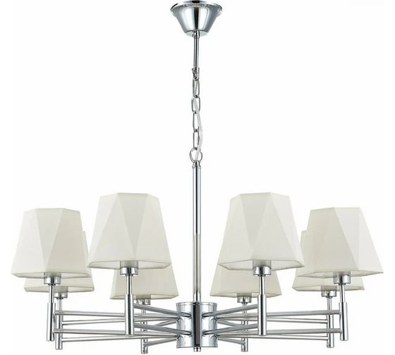 Подвесная люстра ALMA LIGHT хром/белый e14 8x40w, ALP00030CH-MK1-E14.8x40W