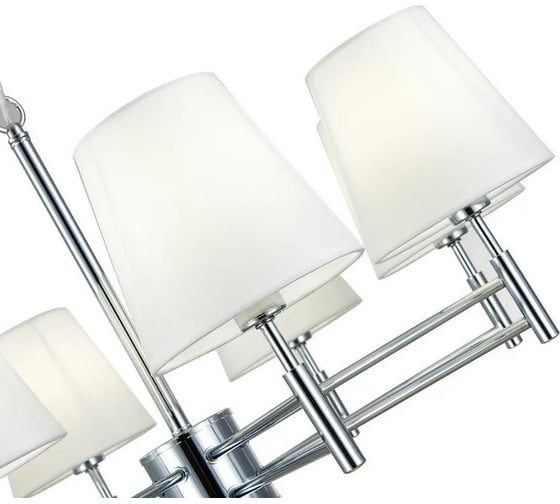 Подвесная люстра ALMA LIGHT хром/белый e14 8x40w, ALP00030CH-MK1-E14.8x40W