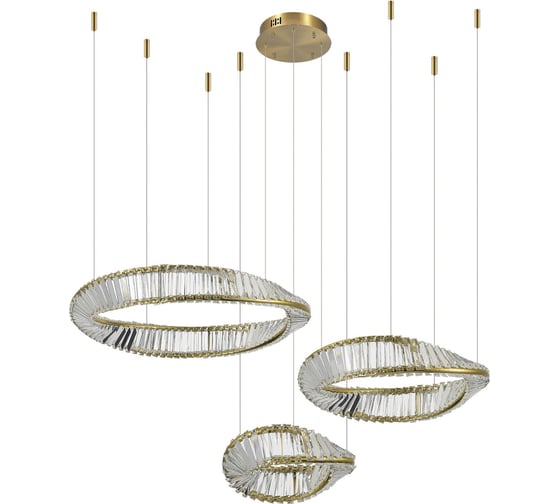 Подвесной светильник ST luce латунь/прозрачный led 1x97w 4000k, SL6204.311.03