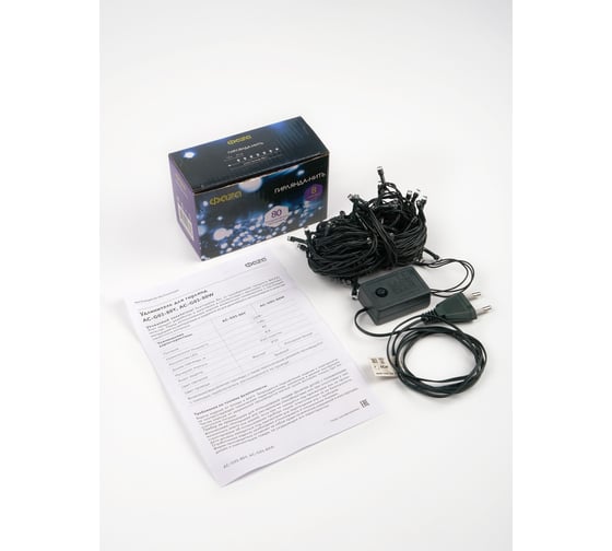 Гирлянда ФАZА AC-G02-80W, 80 бел LED, 8.8 м, 8 реж, 220В 5047716
