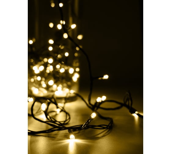 Гирлянда ФАZА AC-G02-80Y, 80 желт LED, 8.8 м, 8 реж, 220В 5047693