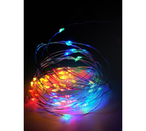 Гирлянда ФАZА DC-G03-120M, 120 мульт microLED, 12.1 м, 8 реж, 3xAA (не в компл.) 5047815
