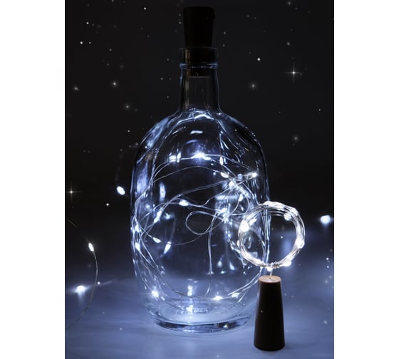 Гирлянды ФАZА DC-G04-20WS4, комплект 4 шт, Пробки, бел, 20 LED, 3xAG13 (в компл.) 5047952