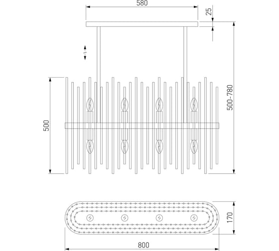 Подвесной светильник Bogate's 485/8 a065769