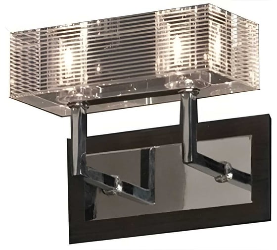 Настенный светильник ALMA LIGHT хром, венге/прозрачный g9 2x40w, ALW00204CH-MK1-G9.2x40W 1