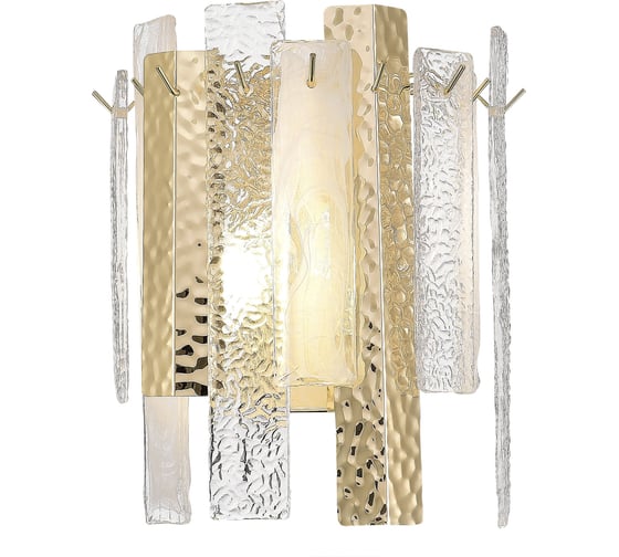 Настенный светильник (бра) ST luce золотистый/белый, золотистый e14 2x40w, SL1636.201.02