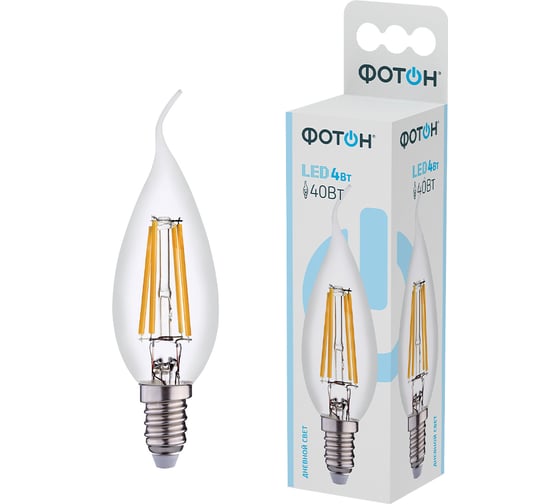 Светодиодная лампа ФОТОН LED FL BXS35 4W E14 4000K, 10 шт, 23412