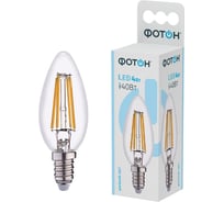 Светодиодная лампа ФОТОН LED FL B35 4W E14 4000K, 10 шт, 23411