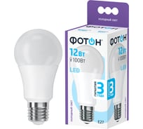 Светодиодная лампа ФОТОН LED A60 12W E27 6500K 23393