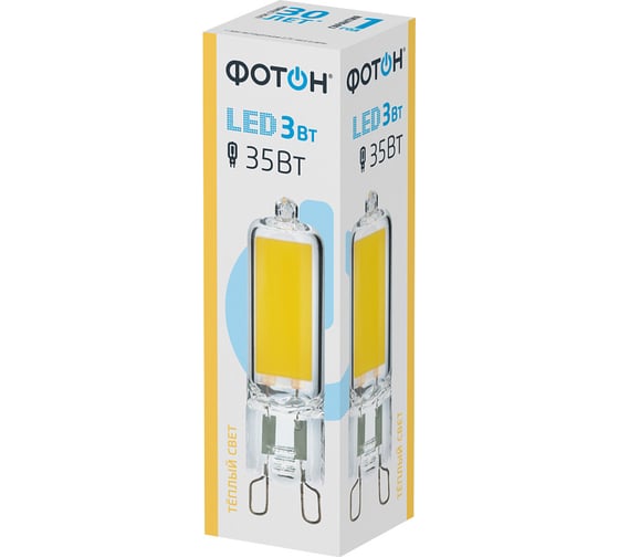 Светодиодная лампа ФОТОН LED JCD 3W G9 3000K, 10 шт, 22797