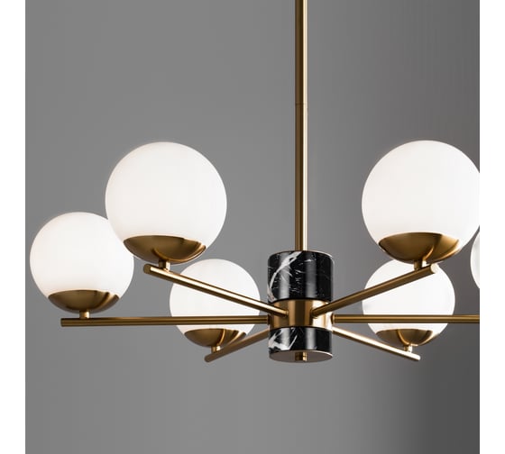 Подвесной светильник Freya marble 6хe27x60w металл латунь FR5230PL-06BS