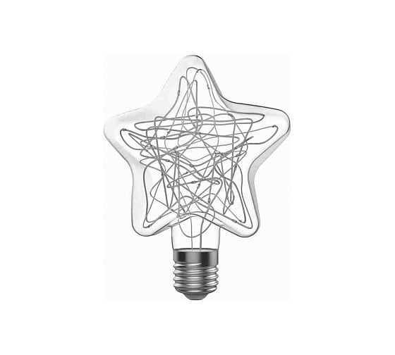 Лампа Gauss LED Vintage Star 2W E27 115155мм RGB 1/5/40 SQ 160802008