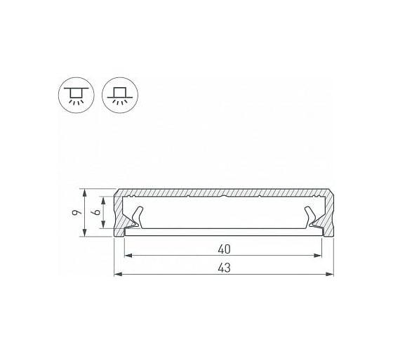 Профиль Arlight ALM-FLAT-S-2020 ANOD 1шт 026713(1)