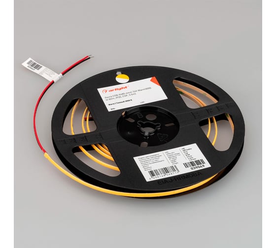 Светодиодная лента Arlight COB-X480-4mm 24V Warm3000 5м 042032