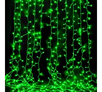 Наружная штора SHLights LED, 2.5x3м, зеленая, 4 доп мод, OLDCL925-TG-E