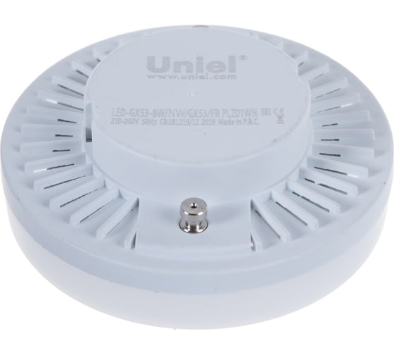 Светодиодная лампа Uniel LED-GX53-8W/NW/GX53/FR PLZ01WH матовая UL-00001671
