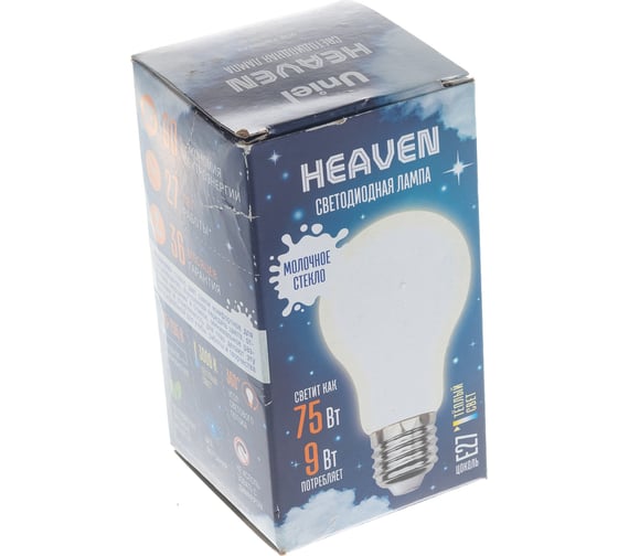 Светодиодная лампа Uniel LED-A60-9W/3000K/E27/FR GLH01WH UL-00004841