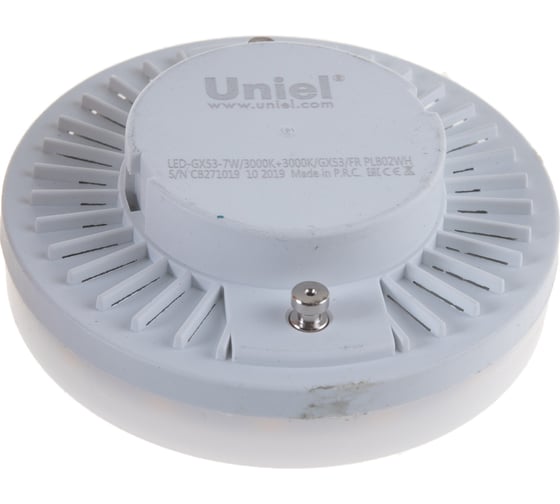 Светодиодная лампа Uniel LED-GX53-7W/3000K+3000K/GX53/FR PLB02WH матовая UL-00006497
