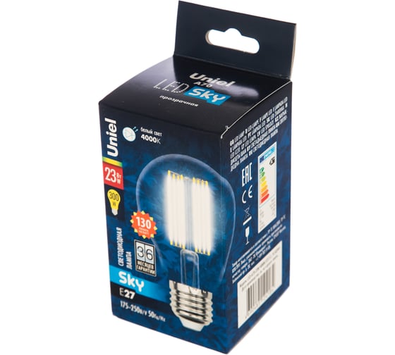 Светодиодная лампа Uniel LED-A70-23W/4000K/E27/CL PLS02WH UL-00005898